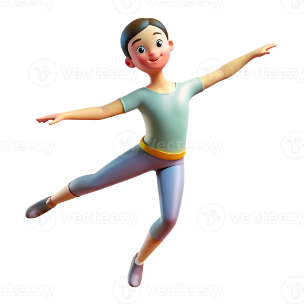 extraordinary modern Dancer in a ballet pose premium png