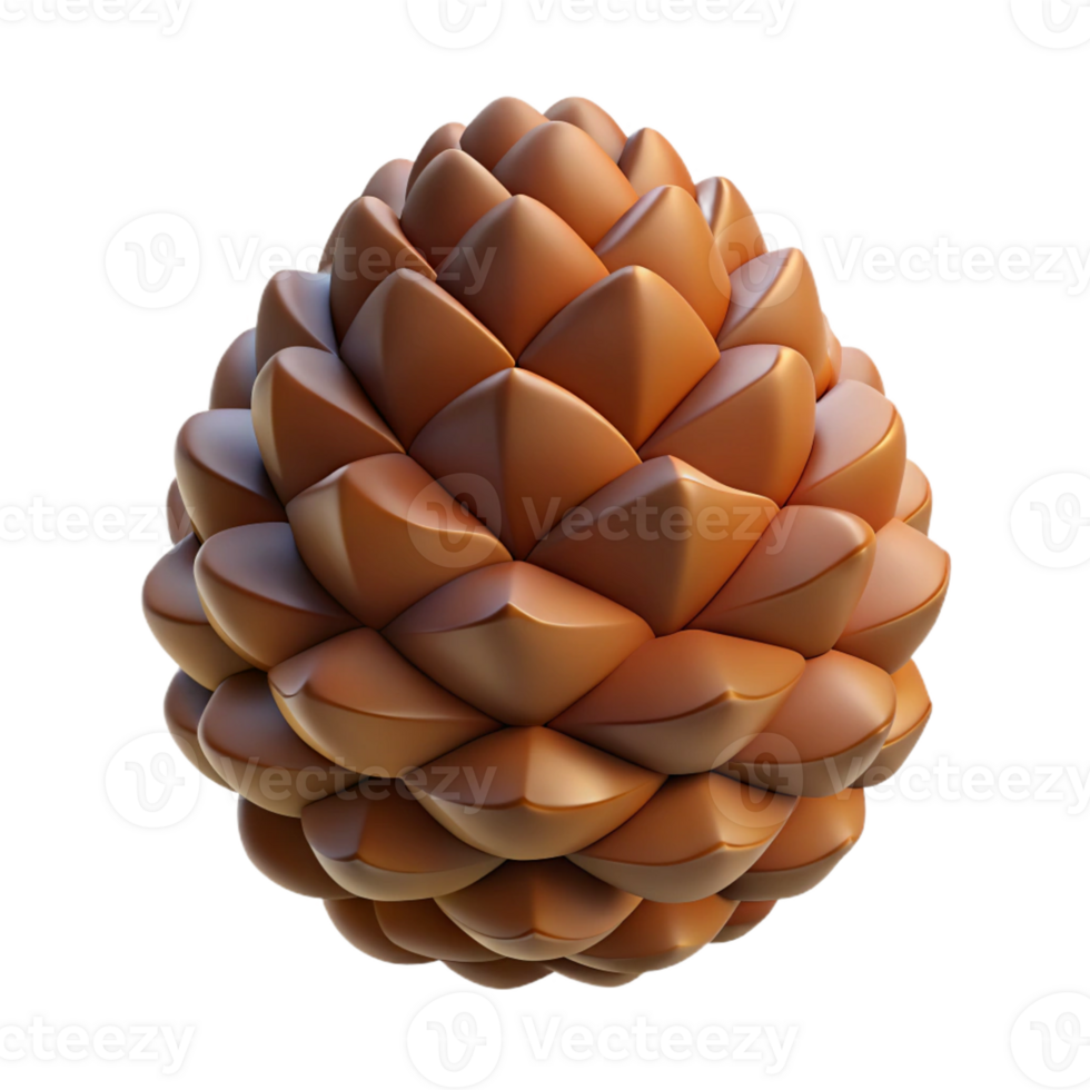 dramatic creative Pine cone with open scales professional png