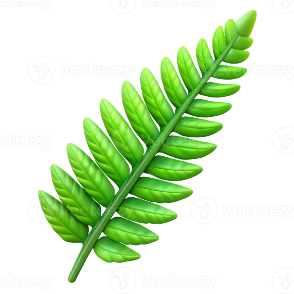 beautiful modern Fresh green fern frond professional png