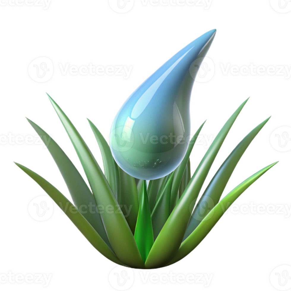 vibrant modern Close-up of a dewdrop on a blade of grass genuine png