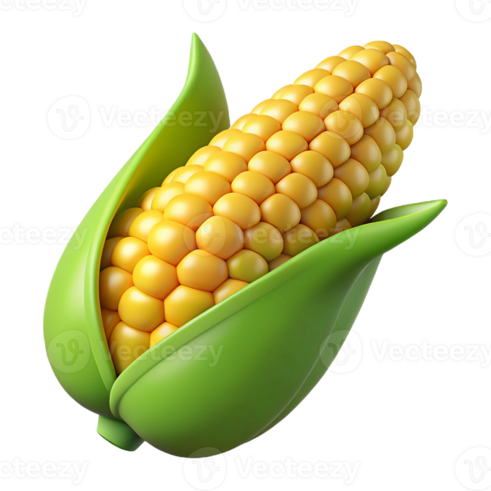 serene rustic Ear of corn with kernels professional png