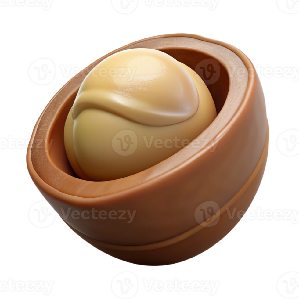 extraordinary rustic Macadamia nut in shell genuine png