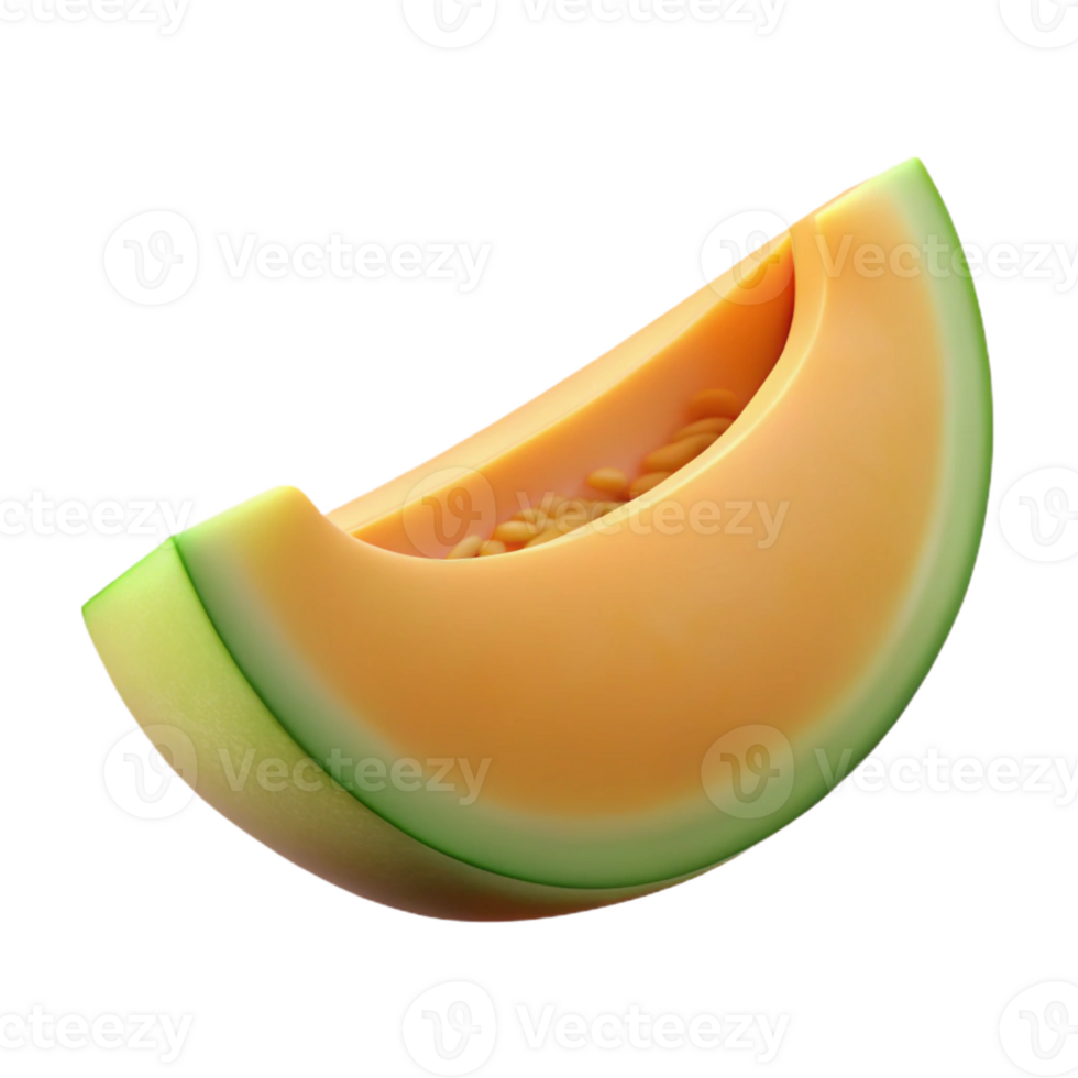 dramatic contemporary Cantaloupe slice premium png