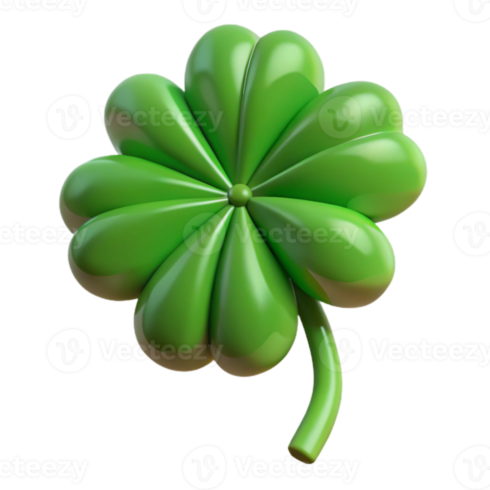 serene classic Close-up of a four-leaf clover authentic png