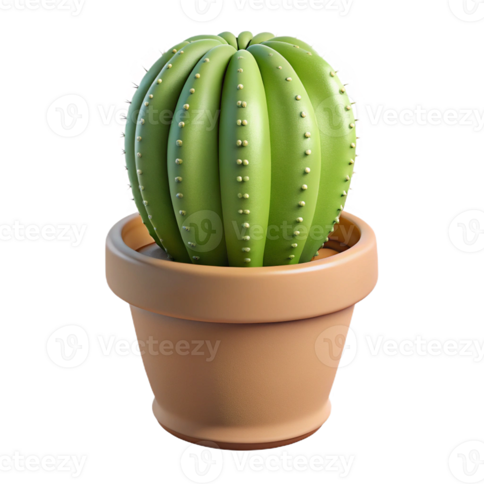 magnificent abstract Cactus in a pot premium png