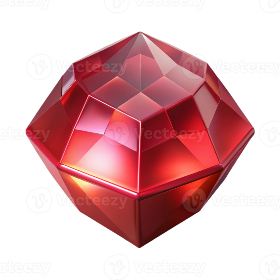 beautiful contemporary A single, perfect ruby, radiating a deep red glow genuine png