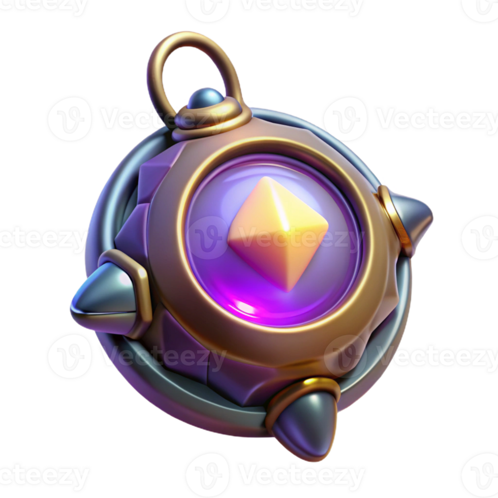extraordinary rustic A mystical amulet, glowing with an otherworldly light high quality png