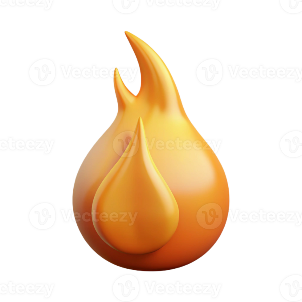 dramatic modern A single, stylized flame, flickering and dancing high resolution png