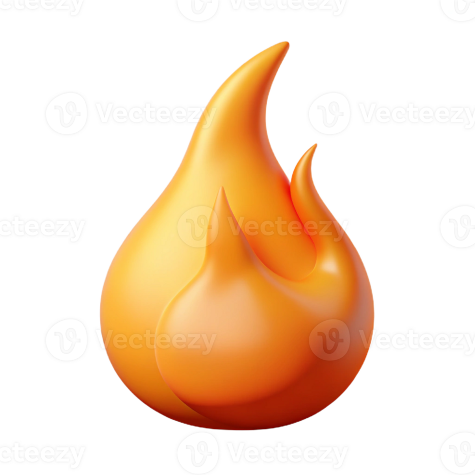 extraordinary vintage A single, stylized flame, flickering and dancing authentic png