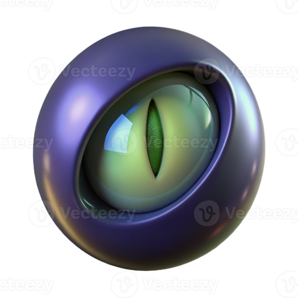 impressive minimalist A realistic rendering of a cat's eye, glowing in the dark premium png