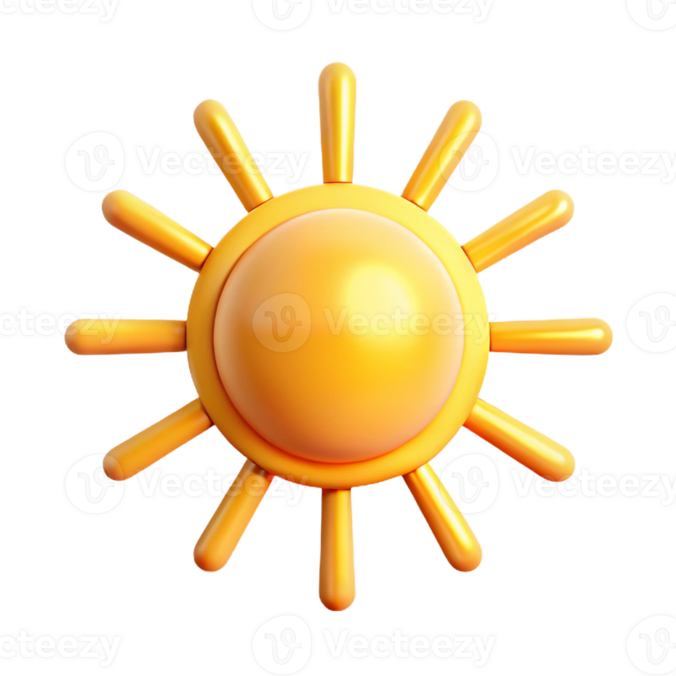 magnificent minimalist A stylized sun, with radiating beams of light authentic png