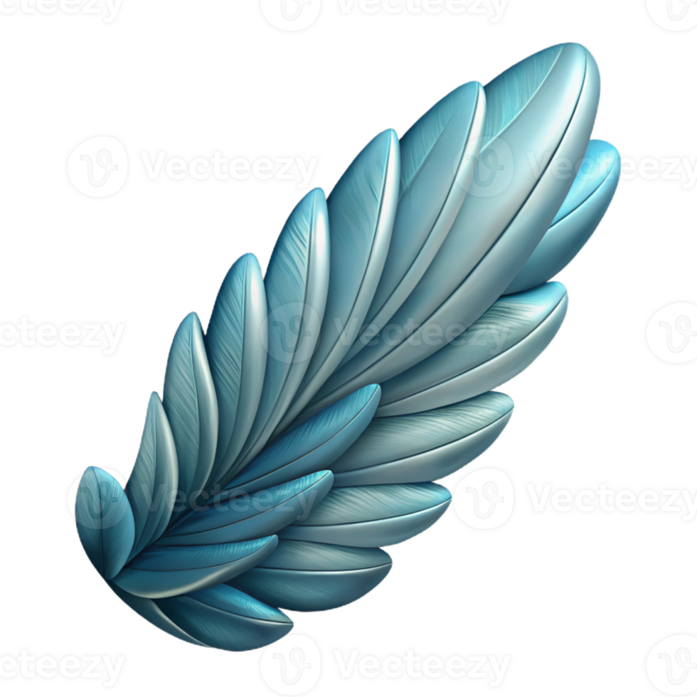 stunning rustic A detailed illustration of a wing, covered in feathers premium png