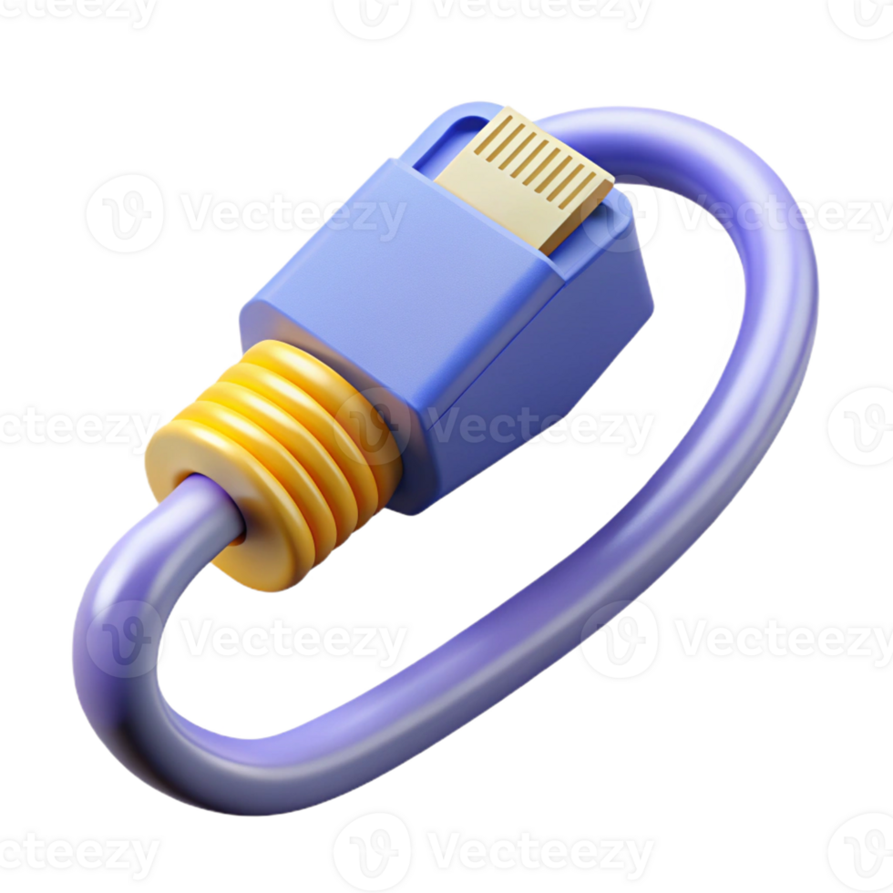 dramatic modern Network cable with RJ45 connector authentic png