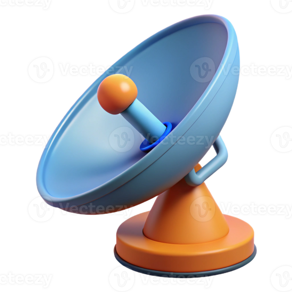 impressive minimalist Satellite dish with receiver genuine png