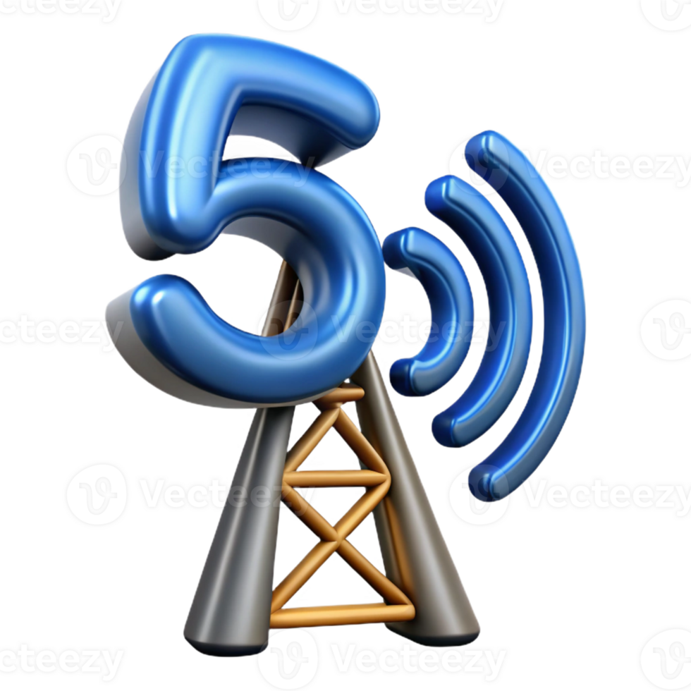 extraordinary artistic 5G cell tower antenna 4K png