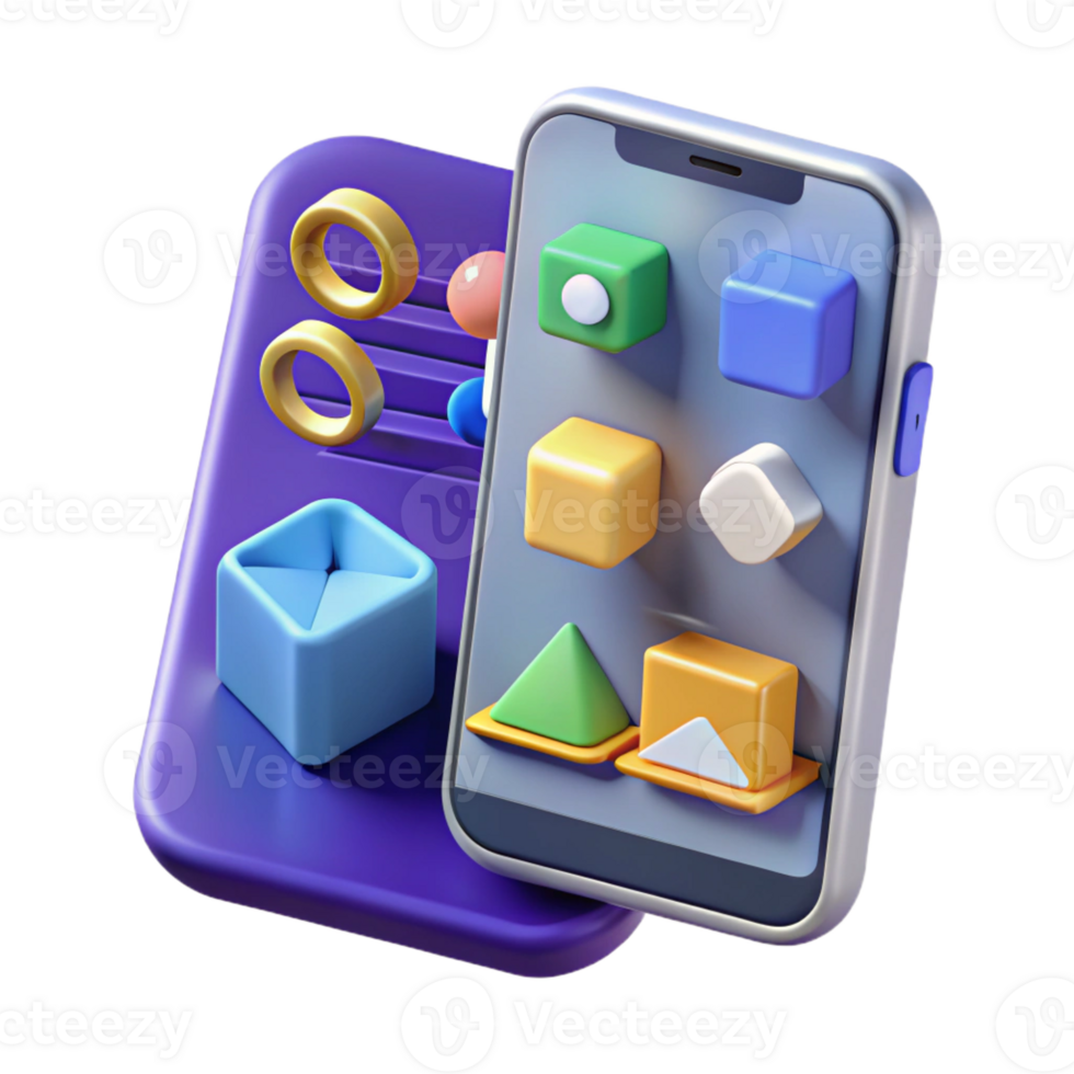 extraordinary abstract Augmented reality mobile app interface detailed png