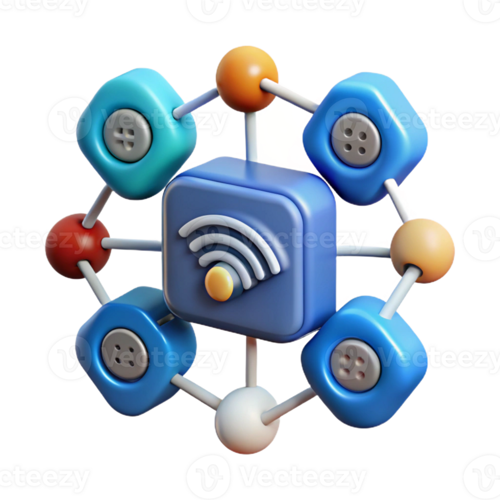 dramatic rustic Internet of Things sensor network diagram premium png