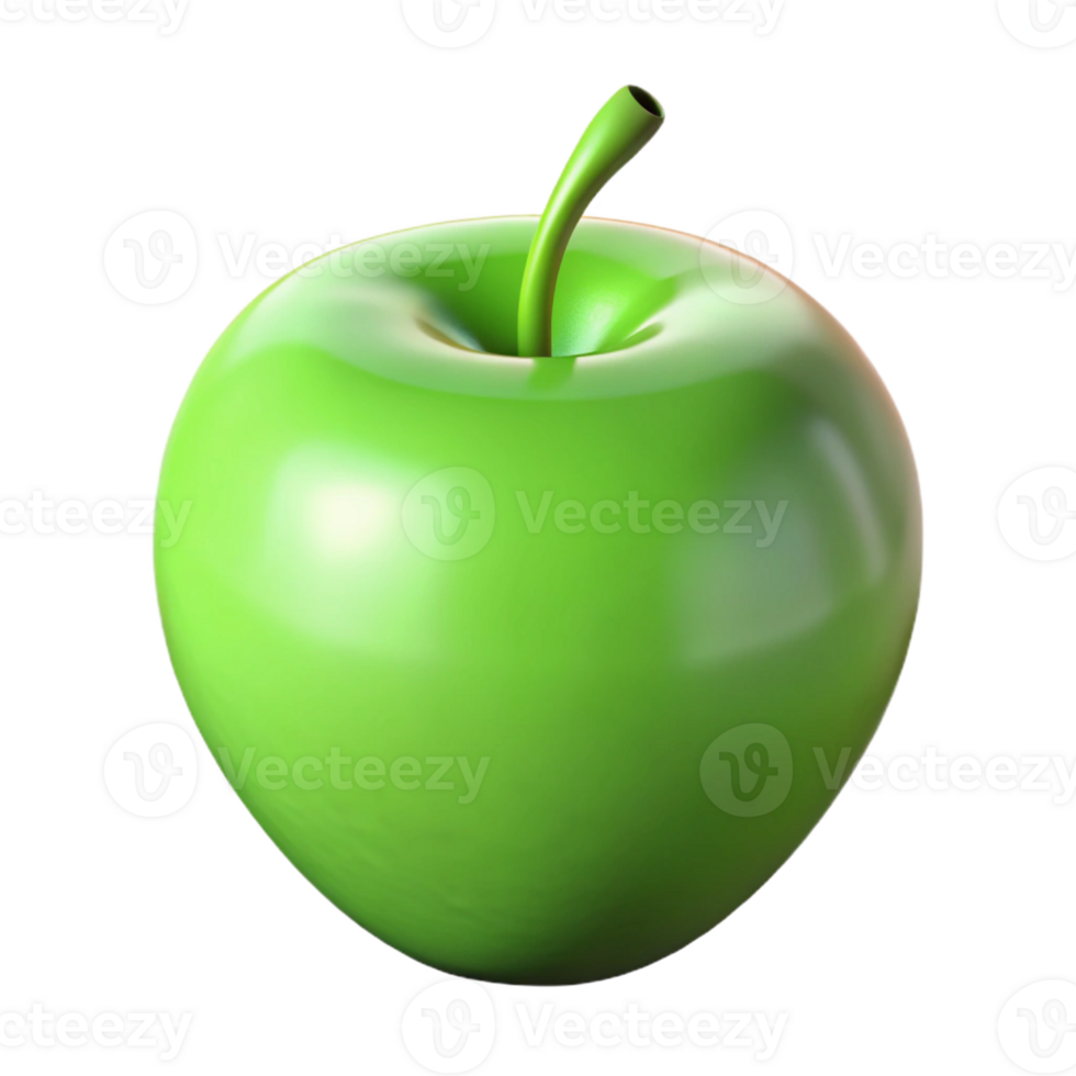 stunning creative Single perfect green apple professional png