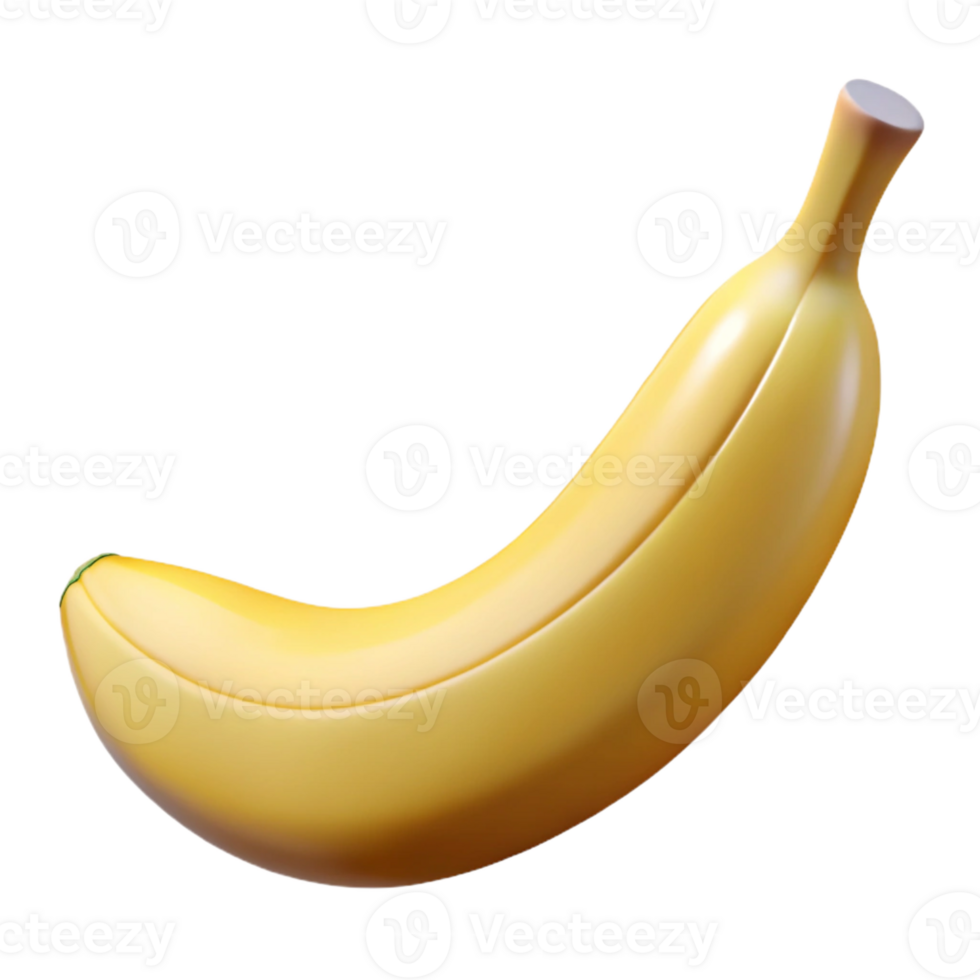 dramatic classic One ripe banana, peeled halfway genuine png