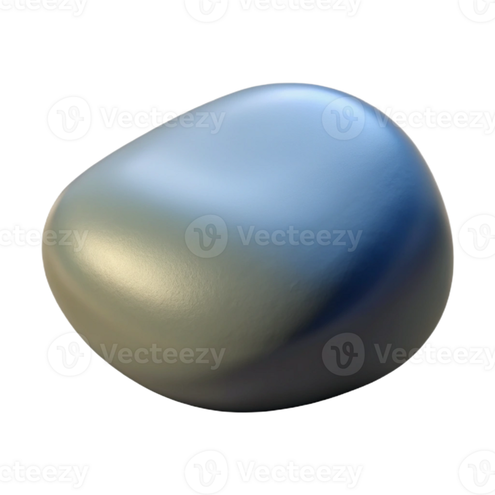 dramatic minimalist Single smooth gray river stone high quality png