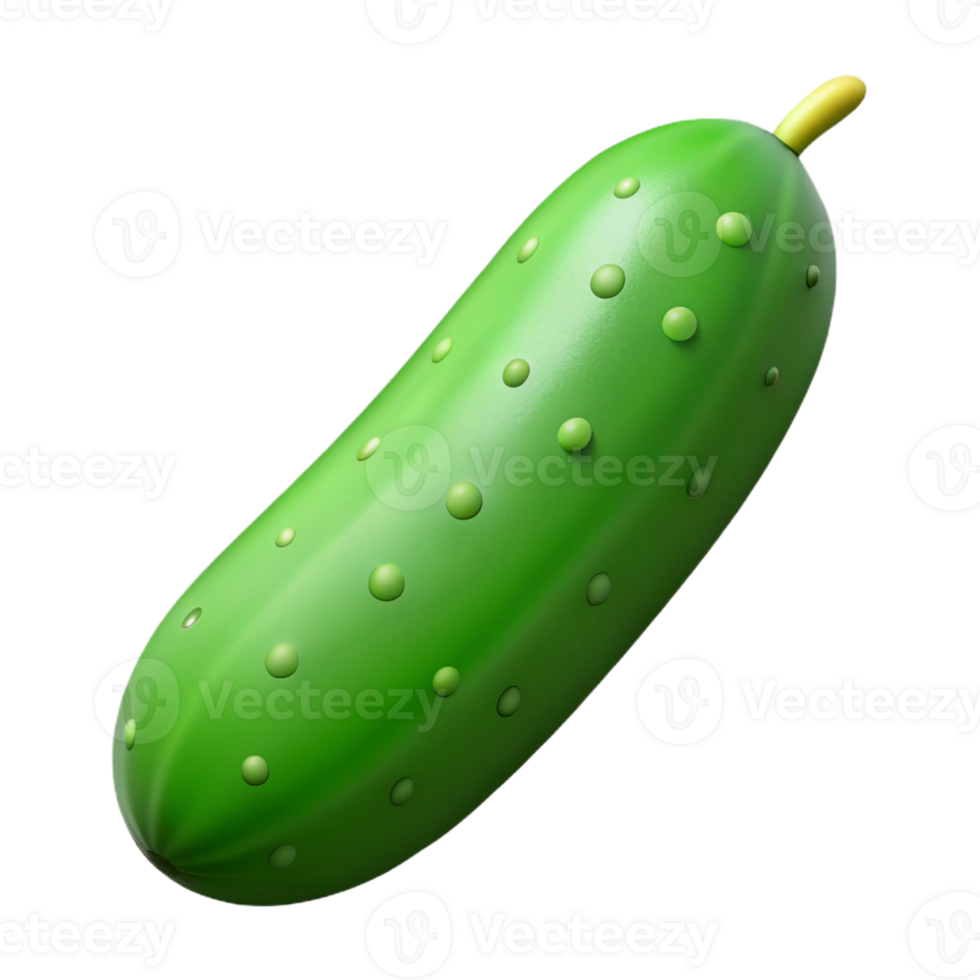 extraordinary creative One fresh green cucumber high resolution png