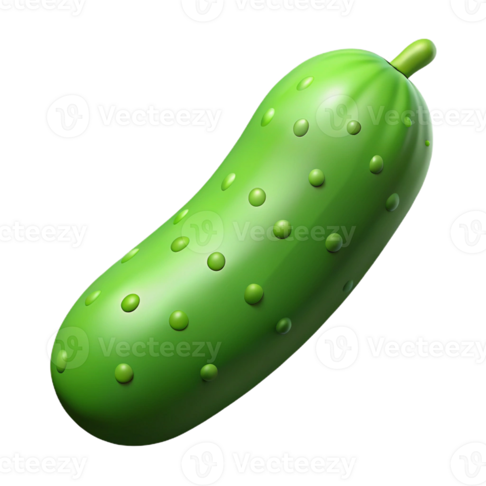 beautiful modern One fresh green cucumber genuine png