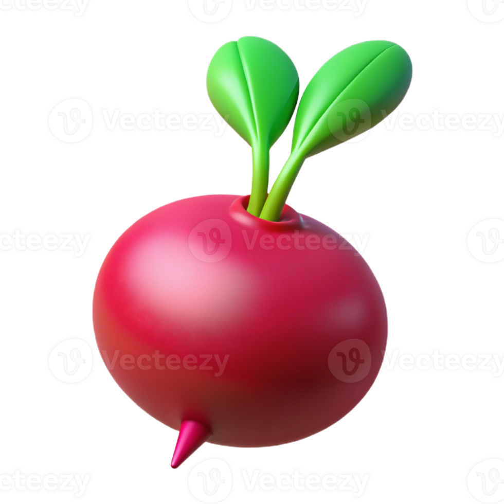 extraordinary vintage One red beet with green leaves high resolution png