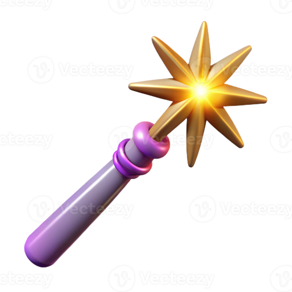stunning minimalist A magical wand with glowing sparks original png