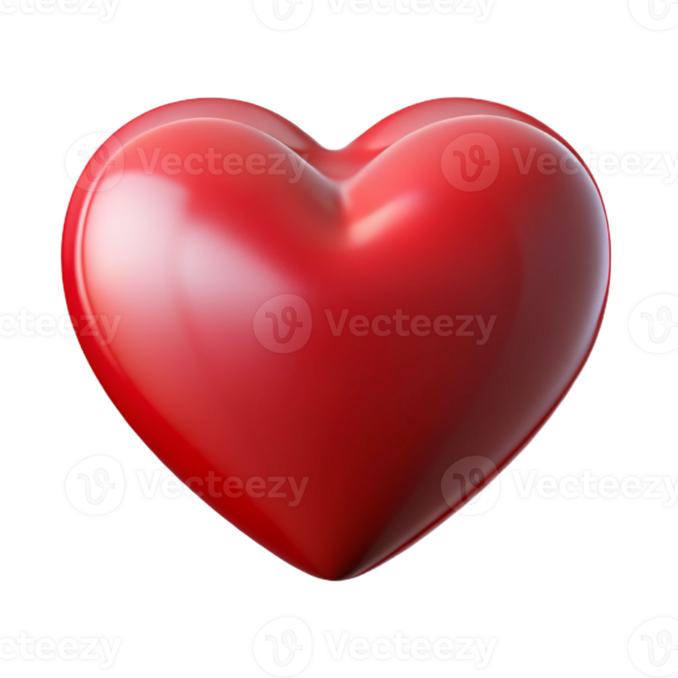 serene creative A single, realistic, glowing heart original png