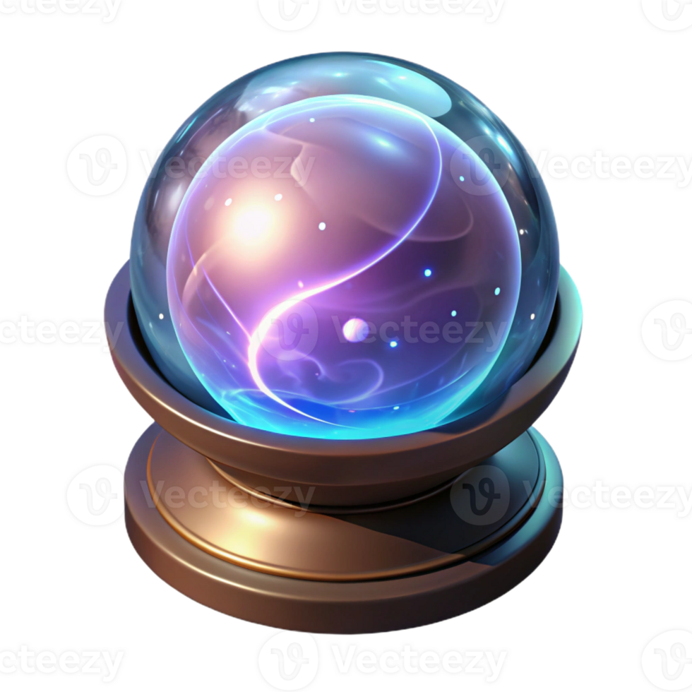 dramatic classic A glowing magical orb, pulsating with arcane energy premium png