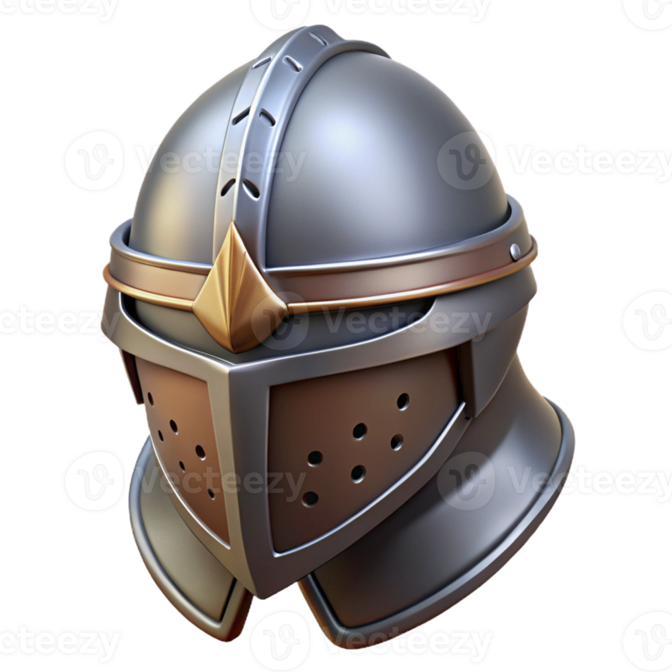 extraordinary rustic A highly detailed knight's helmet, closed visor exclusive png