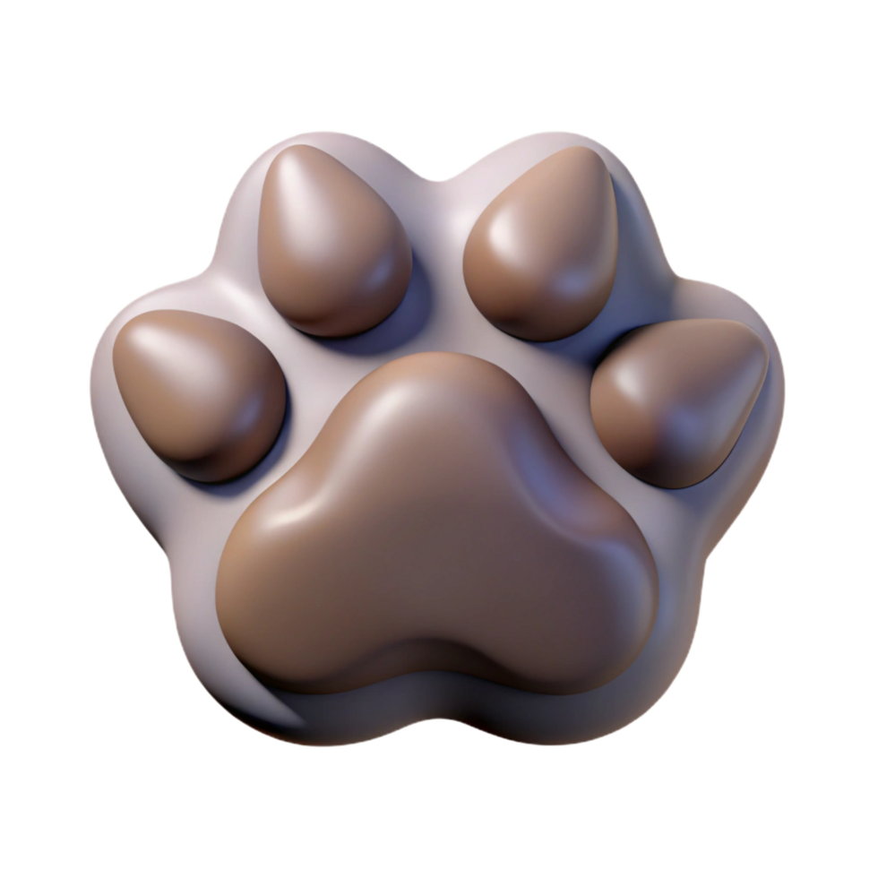 beautiful traditional A detailed, realistic wolf paw print 4K png