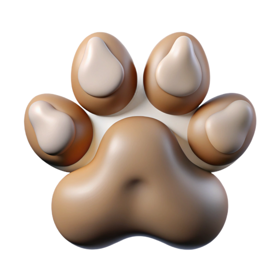 stunning modern A detailed, realistic wolf paw print authentic png