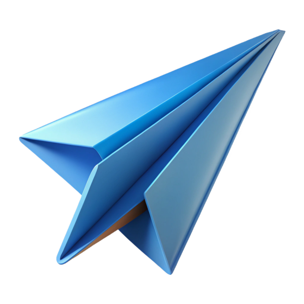stunning minimalist A paper airplane, folded paper, dynamic lines 4K png