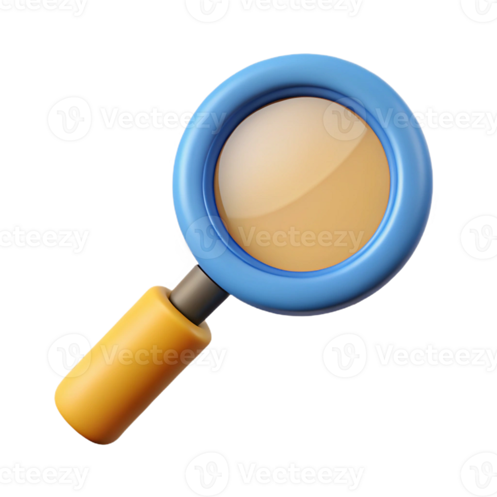 magnificent minimalist A magnifying glass, simple icon style premium png