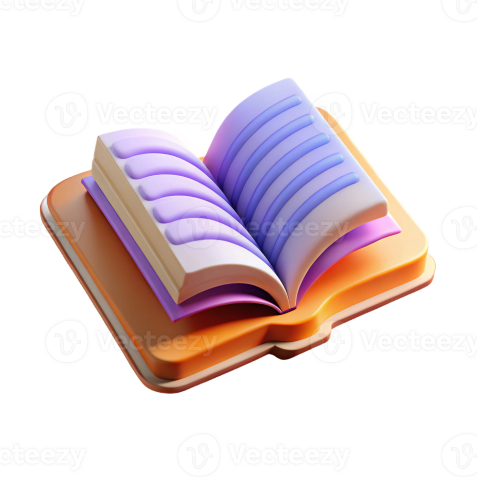 elegant traditional A book, open pages, abstract text genuine png