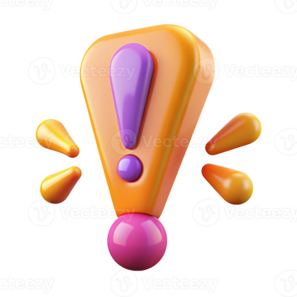 stunning traditional An exclamation point, dynamic, stylized design original png