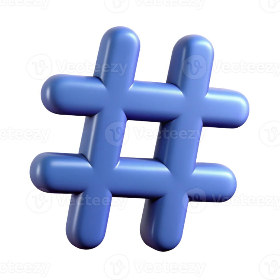 dramatic abstract A hashtag symbol, social media icon original png