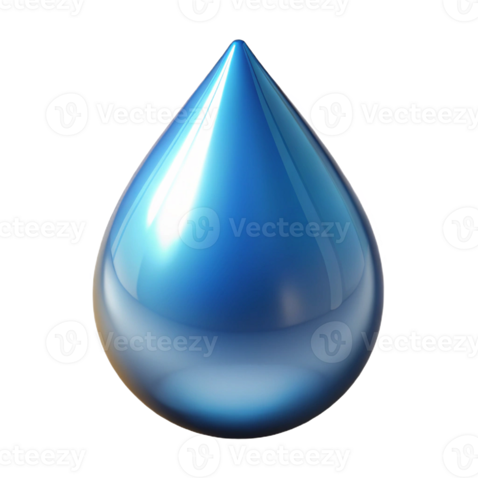 extraordinary contemporary A drop of water, clear, reflective surface high quality png