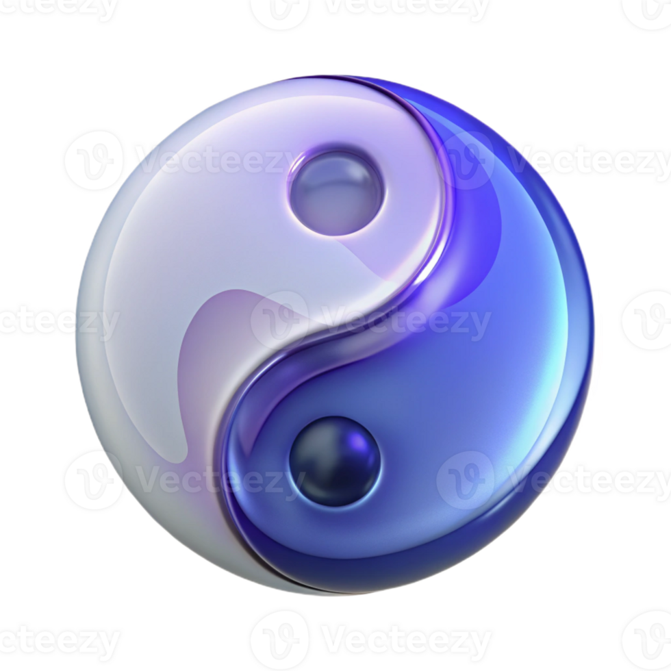 serene minimalist A Yin Yang symbol, balanced design high resolution png