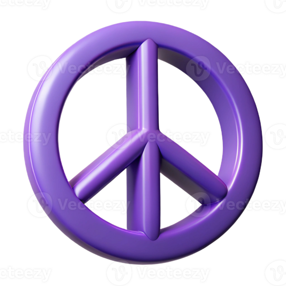 vibrant minimalist A peace symbol, iconic design authentic png