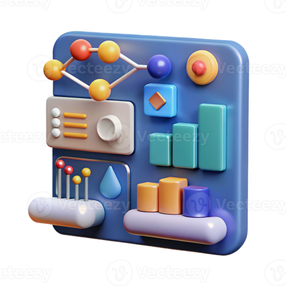 extraordinary traditional Artificial Intelligence Interface with complex data visualizations genuine png