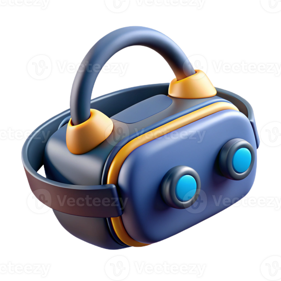 serene modern Virtual Reality Headset with haptic feedback sensors high resolution png