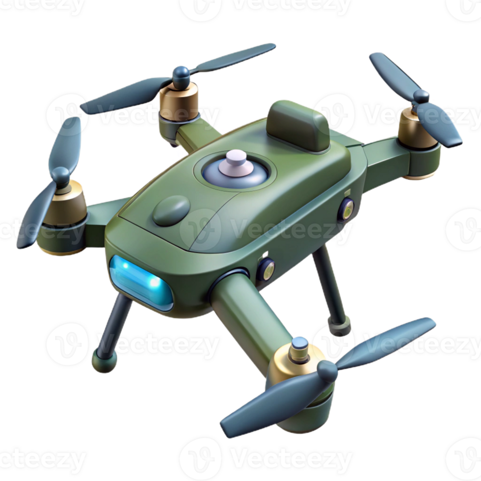 serene creative Military Drone with advanced targeting system 4K png