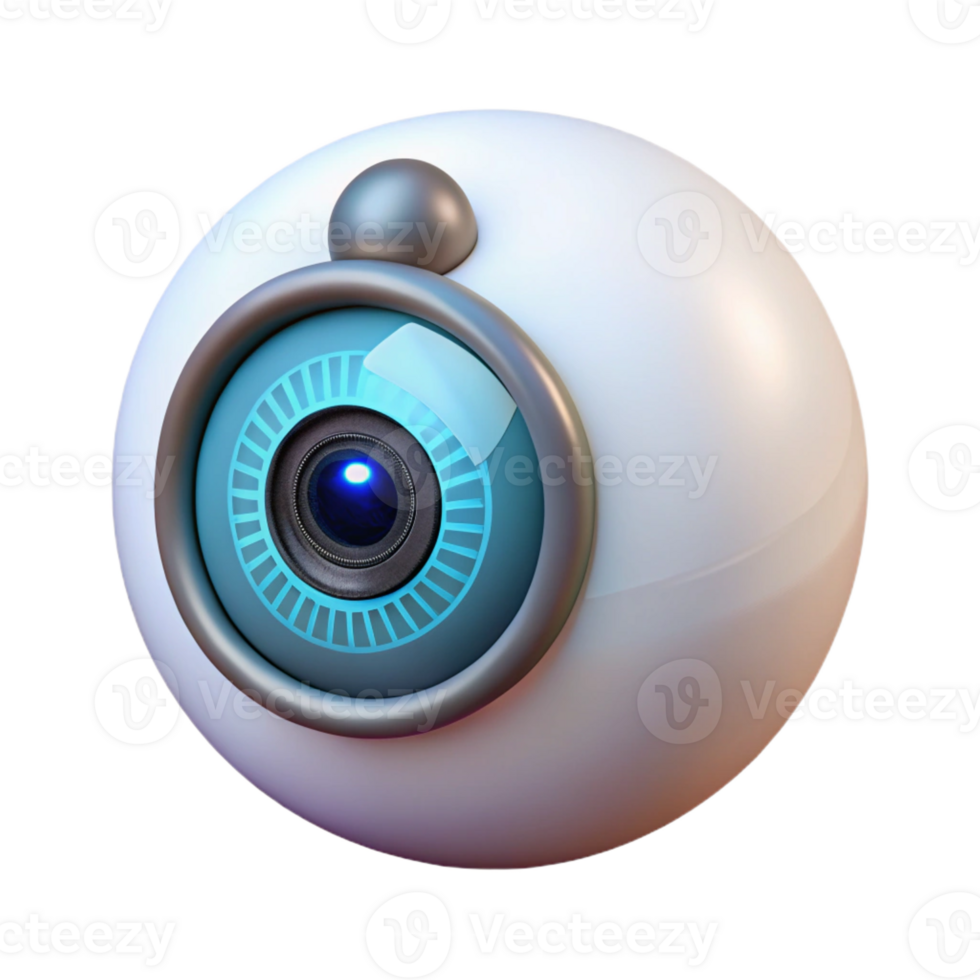 stunning artistic Cybernetic Eye Implant with augmented reality display premium png