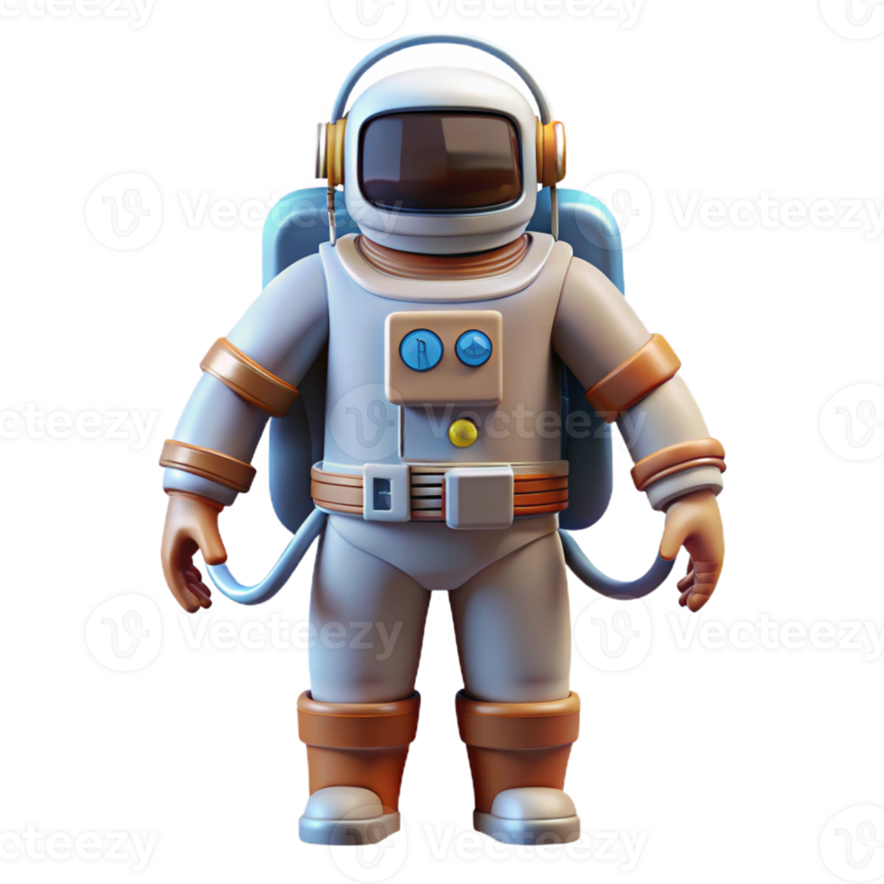 impressive classic Space Colonist Suit with life support systems authentic png