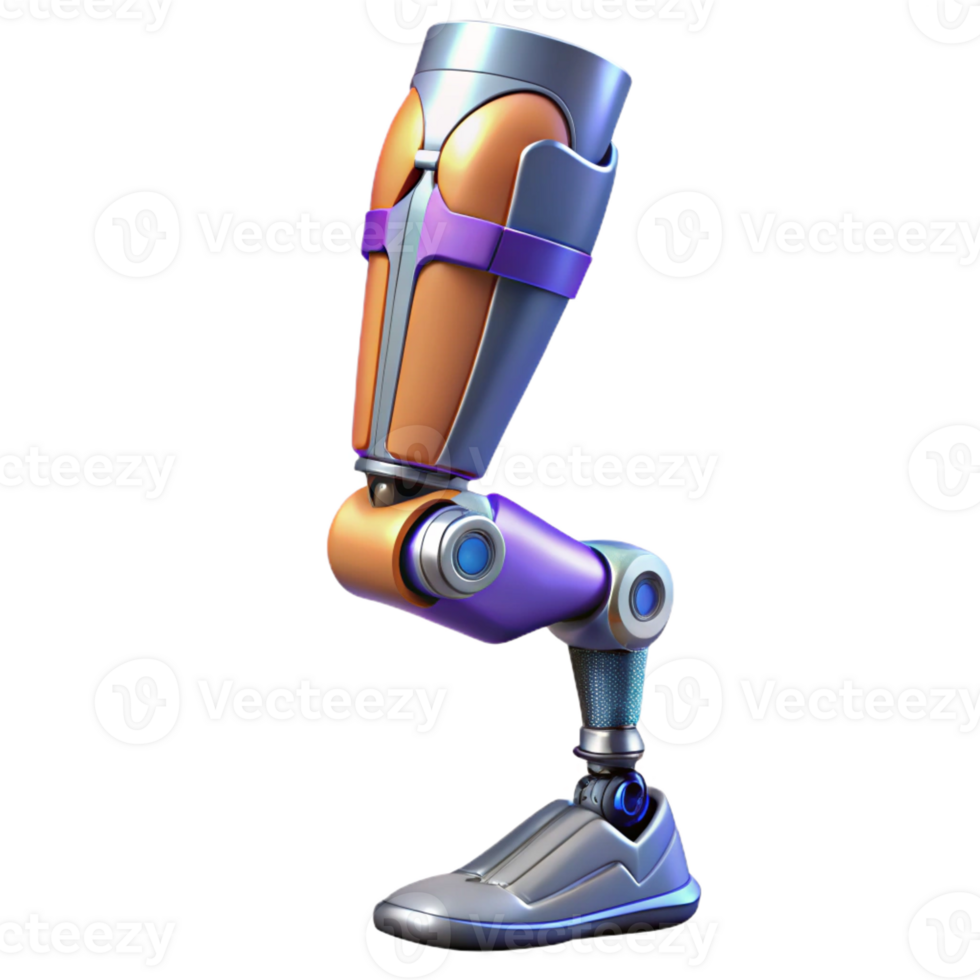 beautiful abstract Cybernetic Leg Prosthetic with enhanced speed and agility genuine png