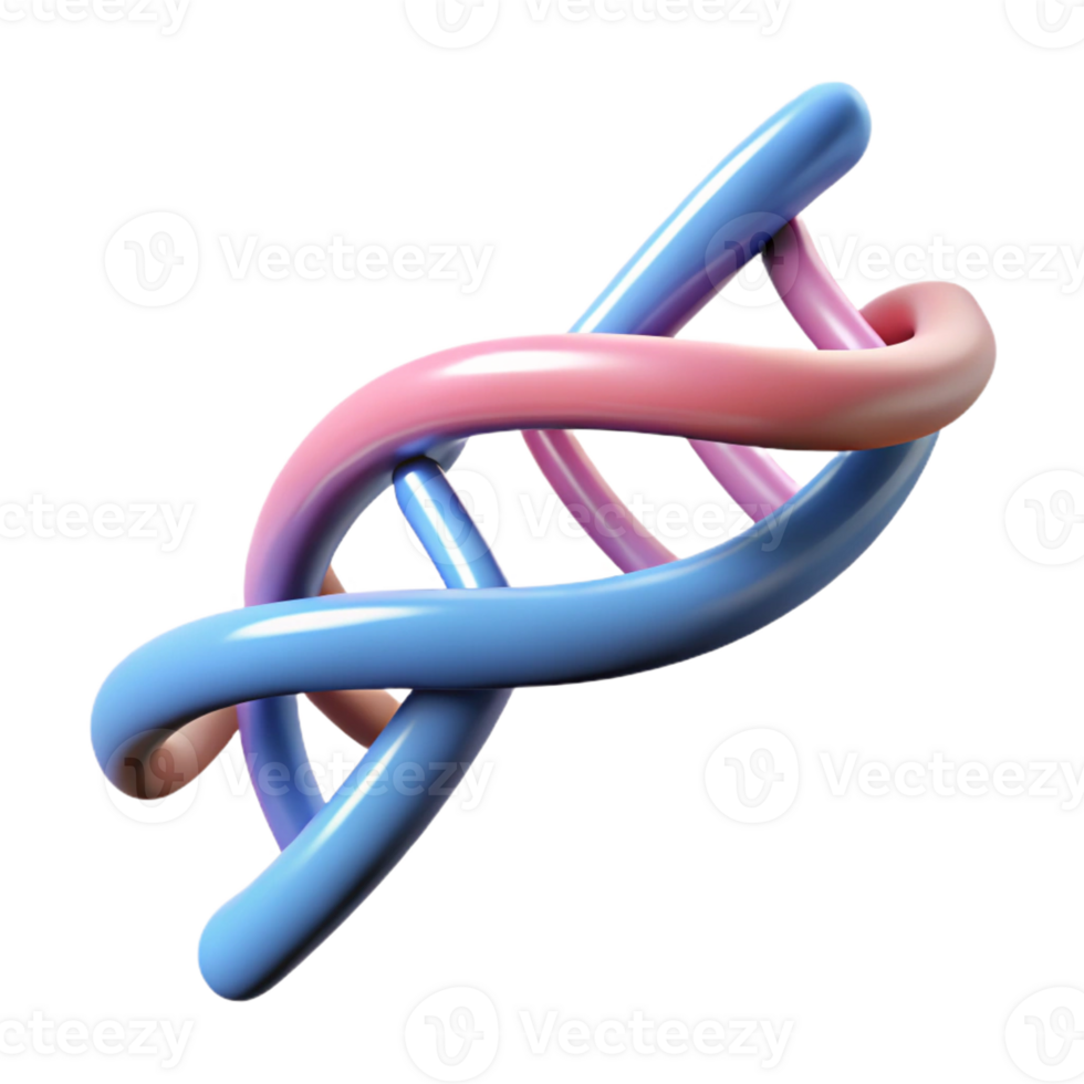 magnificent classic A DNA double helix, rotating slowly, original png