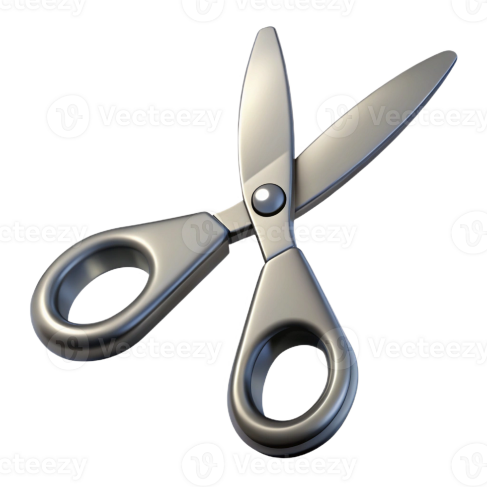 wonderful rustic A pair of scissors, stainless steel, open, premium png