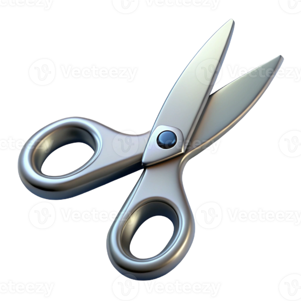 wonderful rustic A pair of scissors, stainless steel, open, high resolution png